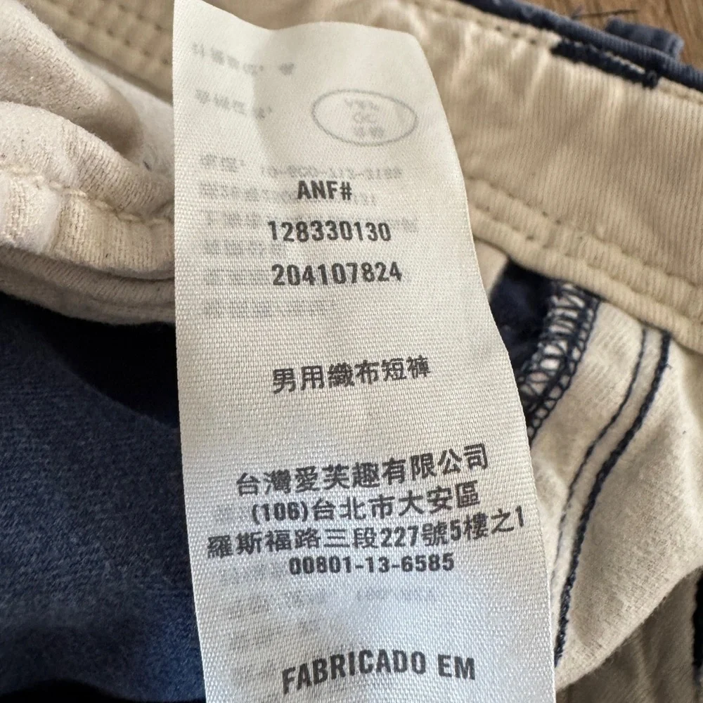 Abercrombie & Fitch Men’s Classic Shorts Navy Blue, Size 32 Excellent Condition! - Picture 5 of 5